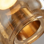 Retro Hand-Blown Glass Pendant | Adjustable Minimalist Kitchen Light