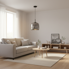 Retro Hand-Blown Glass Pendant | Adjustable Minimalist Kitchen Light