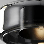 Retro Hand-Blown Glass Pendant | Adjustable Minimalist Kitchen Light