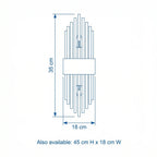 Romas Crystal Wall Light – Glass & Metal Design