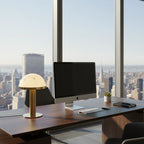 Table Lamp | Alabaster Minimalist Bronze Luxury Accent