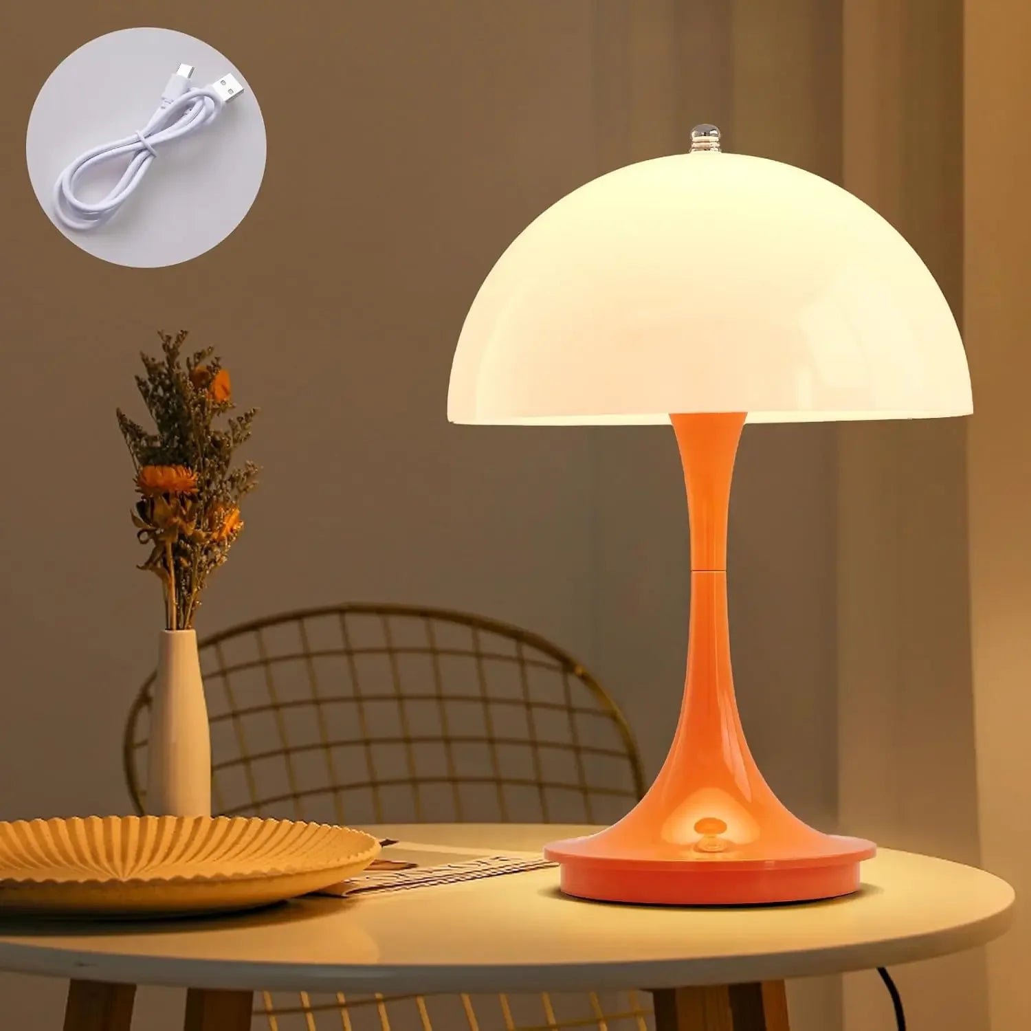 Table Lamp | Alloy Acrylic Wireless Rechargeable LED Touch Dimmable Light - Image 10