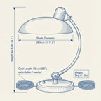 Table Lamp | Bauhaus Design Premium Metal Modern Lighting Decor