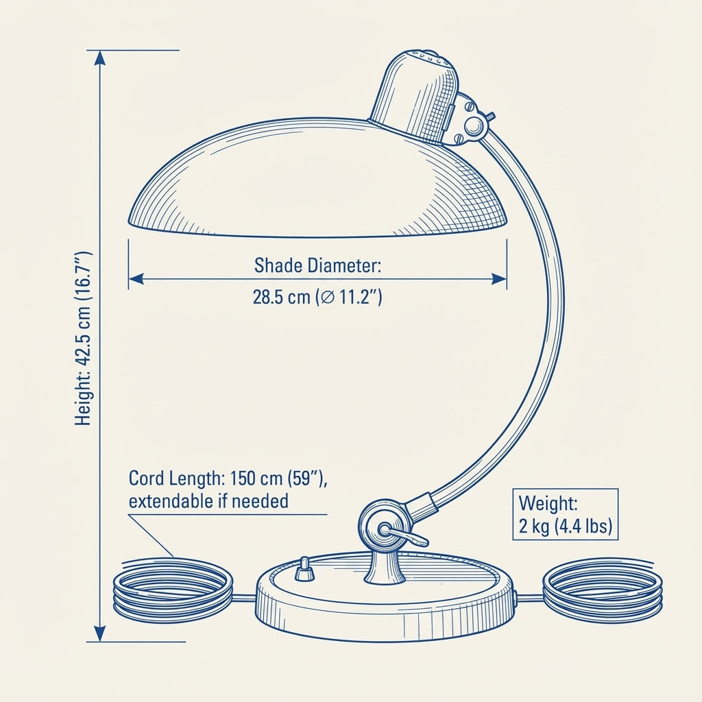 Table Lamp | Bauhaus Design Premium Metal Modern Lighting Decor