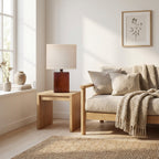 Table Lamp | Boho Bamboo Minimalist Design with Adjustable Warm Light