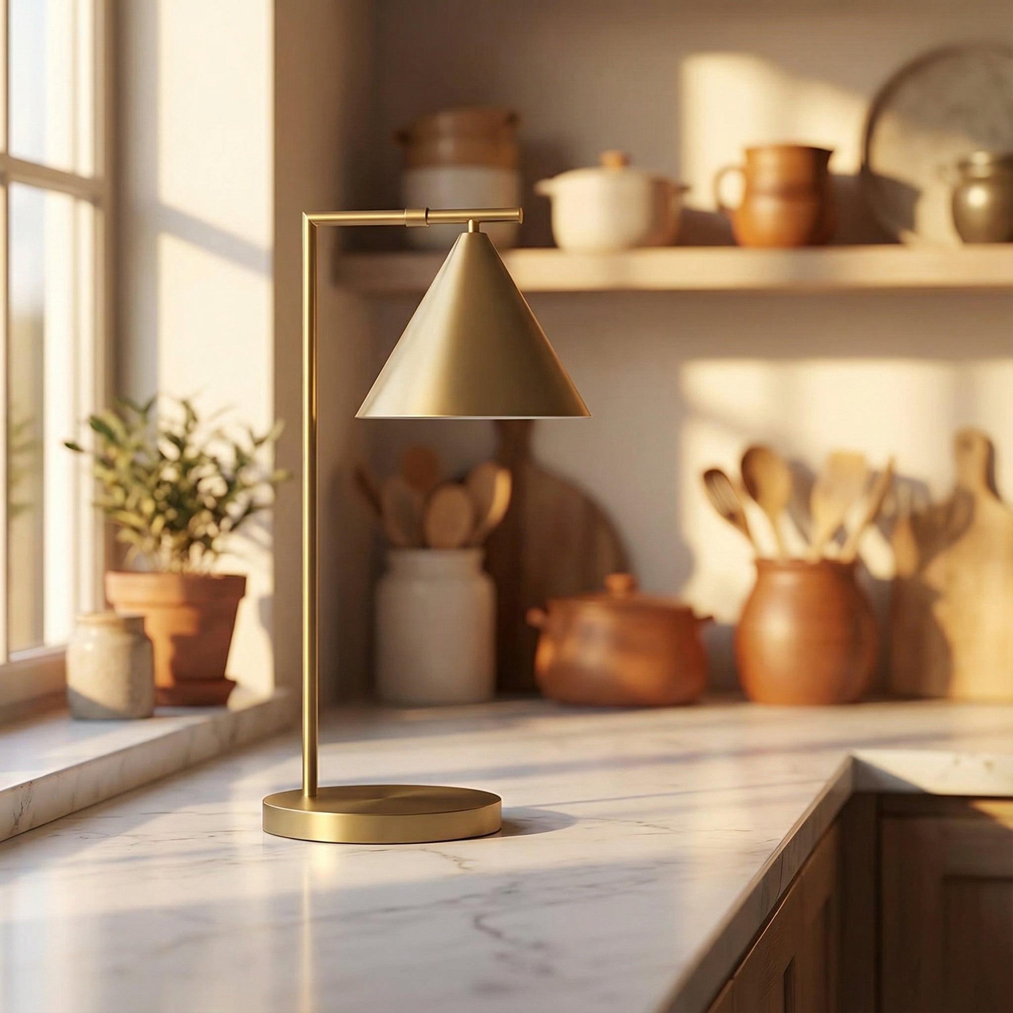 Table Lamp | Classic Copper Elegant Design for Home Ambiance