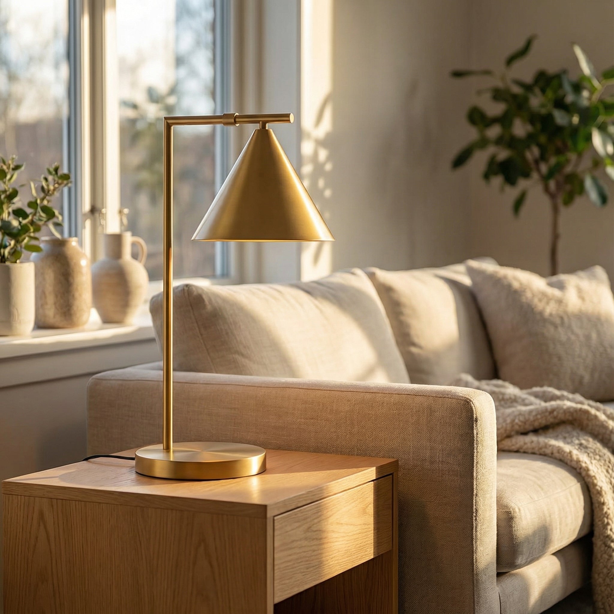 Table Lamp | Classic Copper Elegant Design for Home Ambiance