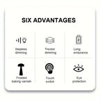 Table Lamp | Frosted Glass Touchless LED Modern Ambience Light - Image 10