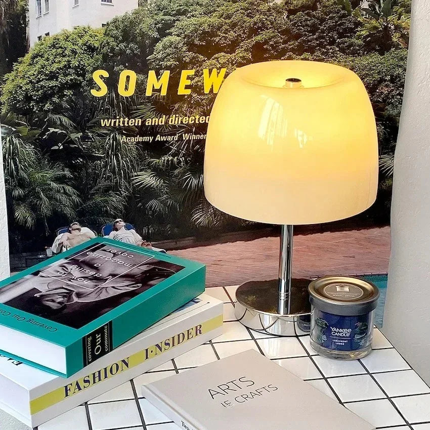 Table Lamp | Glass Mushroom LED Vintage Modern Ambient Light - Image 3