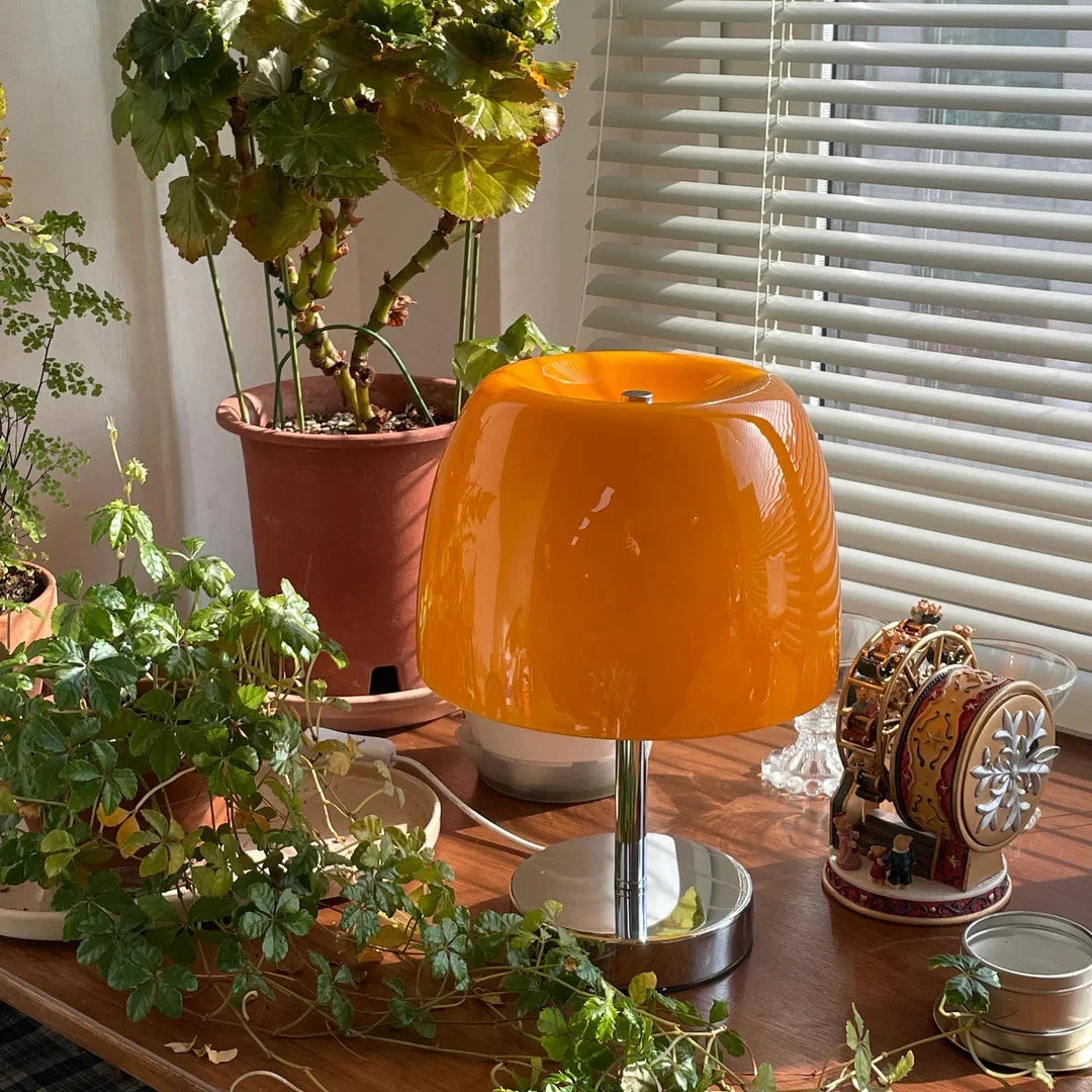 Table Lamp | Glass Mushroom LED Vintage Modern Ambient Light - Image 6