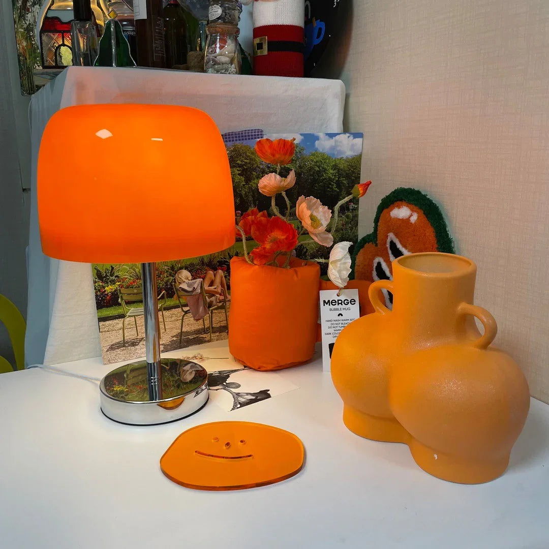 Table Lamp | Glass Mushroom LED Vintage Modern Ambient Light - Image 7