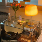 Table Lamp | Glass Mushroom LED Vintage Modern Ambient Light - Image 8