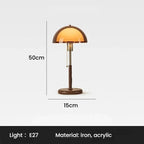 Table Lamp | Iron Acrylic Retro Warm LED Light for Bedroom Living Room - Image 10