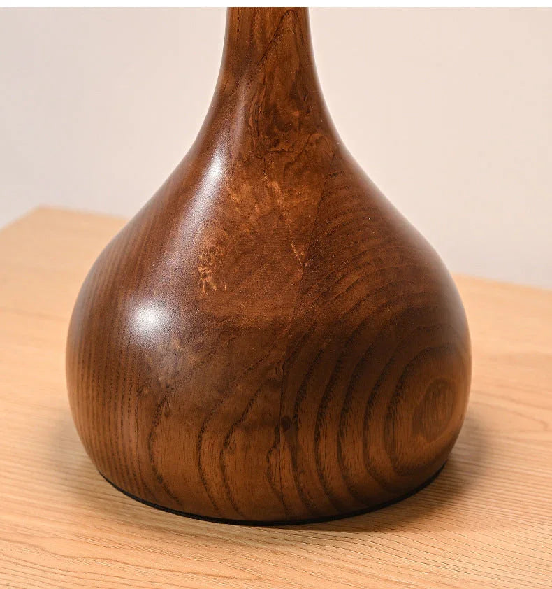 Table Lamp | Japanese Shoji Bamboo Wood Stained Glass Accent Light - Image 8