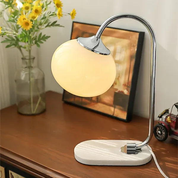 Table Lamp | Modern Glass Metal Soft Light for Bedroom or Living Room - Image 6