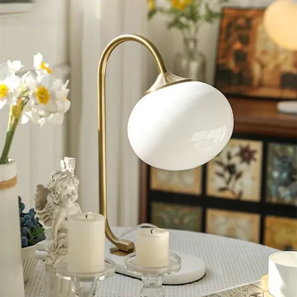 Table Lamp | Modern Glass Metal Soft Light for Bedroom or Living Room - Image 7