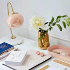 Table Lamp | Modern Glass Metal Soft Light for Bedroom or Living Room - Image 9