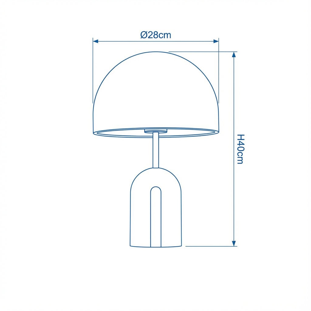 Table Lamp | Modern Metal Bell Design with Ambient Glow