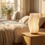 Wave-Design Modern Bedside Lamp | Dimmable USB Minimalist Ambient Light