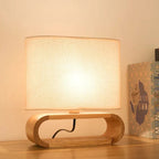 Table Lamp | Nordic Wood Base Soft Fabric Shade Ambient Lighting - Image 2