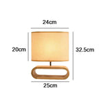 Table Lamp | Nordic Wood Base Soft Fabric Shade Ambient Lighting - Image 5