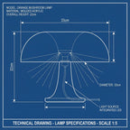 Table Lamp | Retro Mushroom Design with Warm Glow for Cozy Ambiance