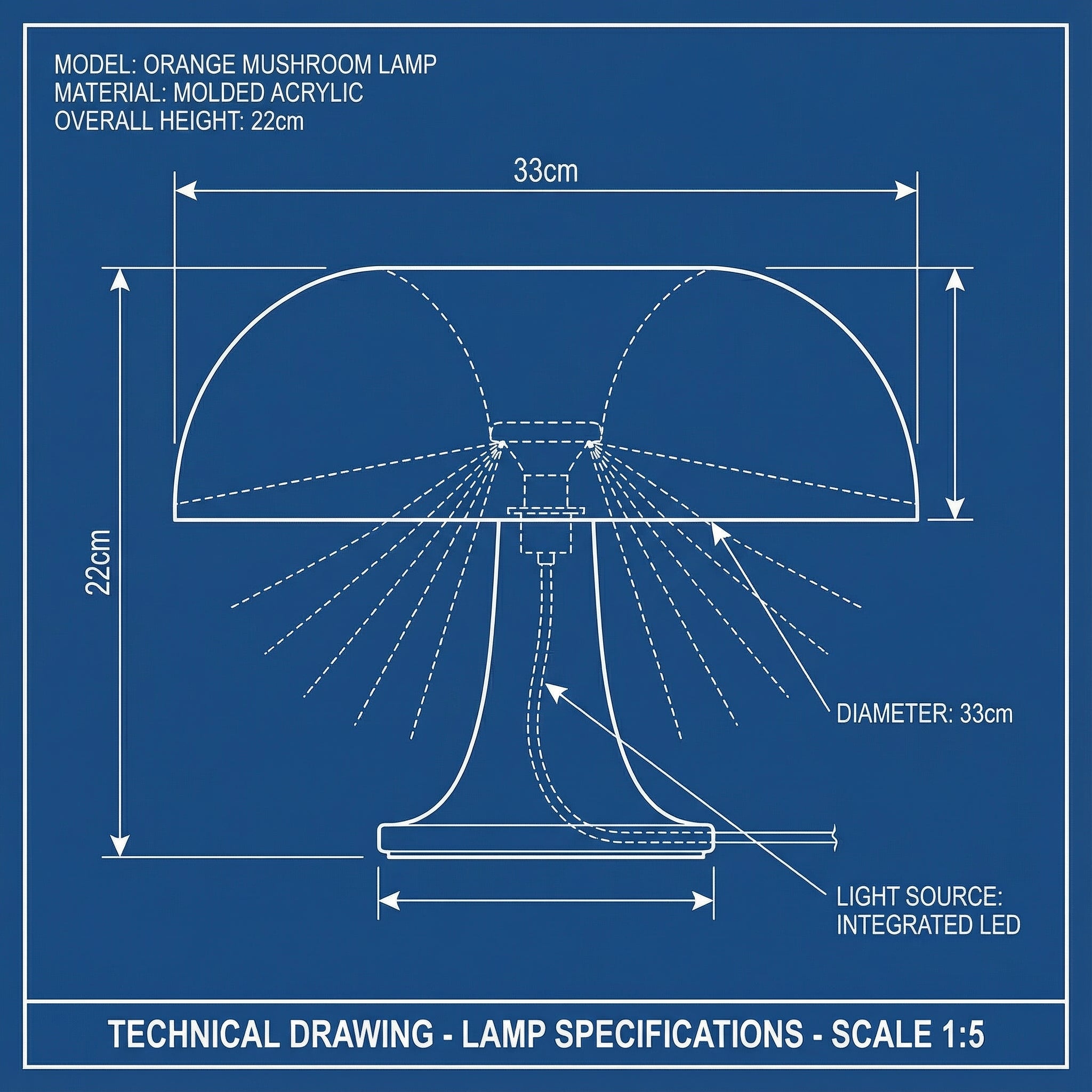 Table Lamp | Retro Mushroom Design with Warm Glow for Cozy Ambiance