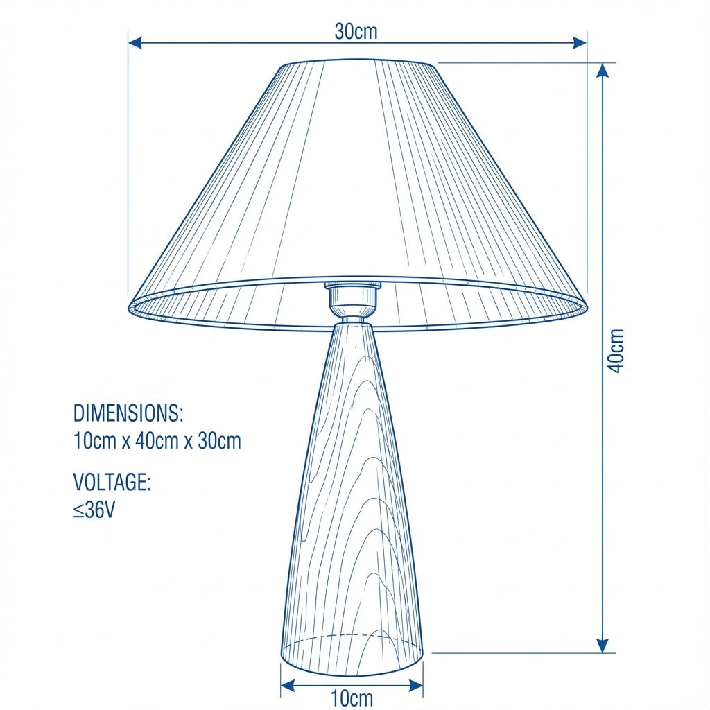 Table Lamp | Retro Solid Wood Design with Customizable Ambient Lighting