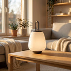Table Lamp | Scandinavian Cordless Rechargeable Lantern with Adjustable LED Settings