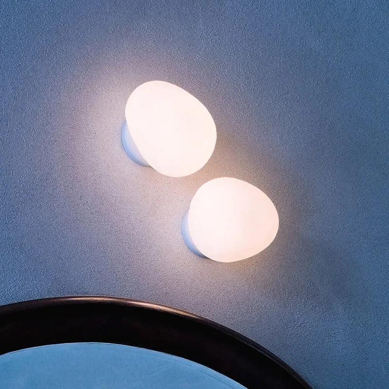 Wall Lamp Metal Acrylic Minimalist Egg Shape Ambient Lighting Fixture