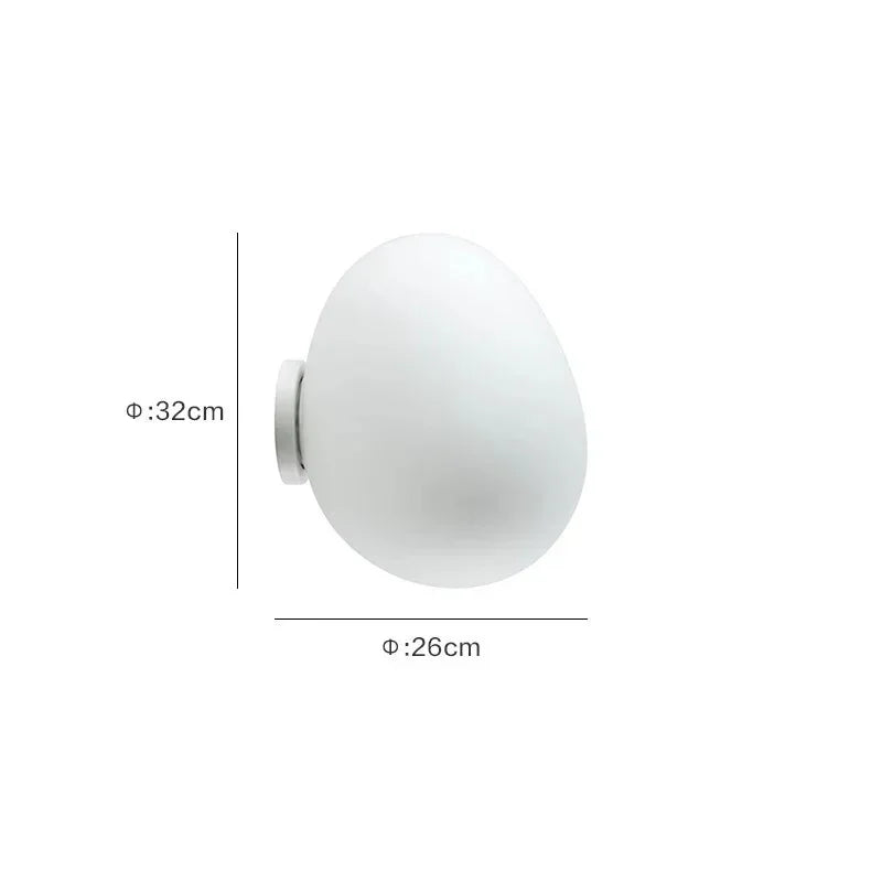 Wall Lamp | Metal Acrylic Minimalist Egg Shape Ambient Lighting Fixture - Image 10