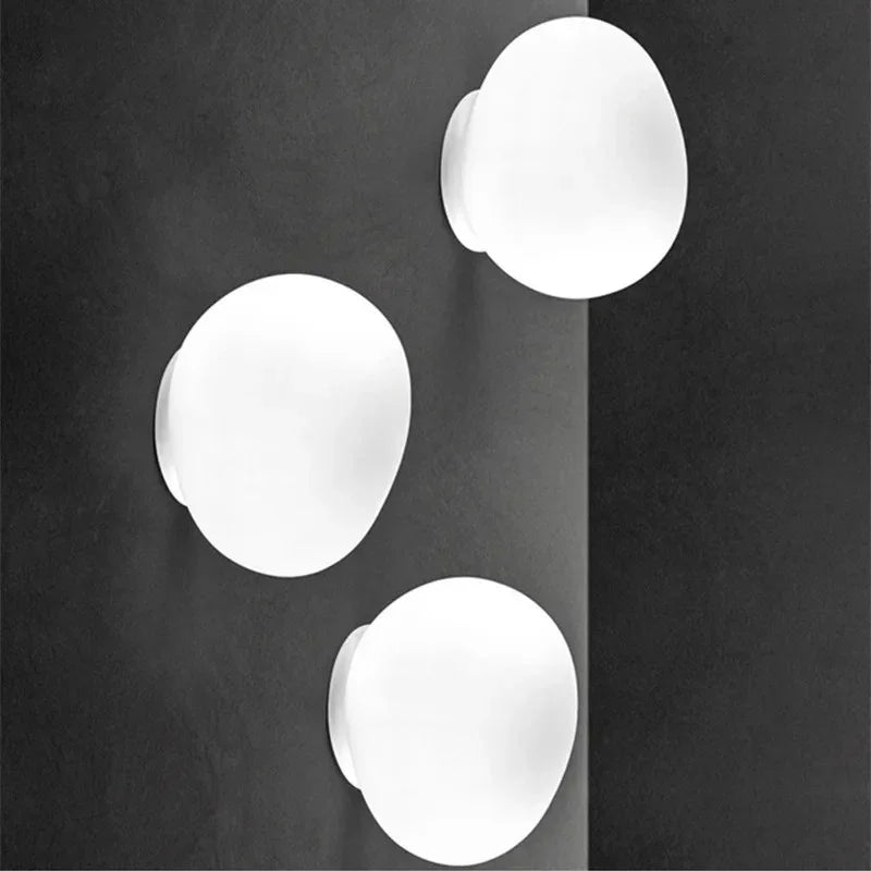 Wall Lamp | Metal Acrylic Minimalist Egg Shape Ambient Lighting Fixture - Image 3