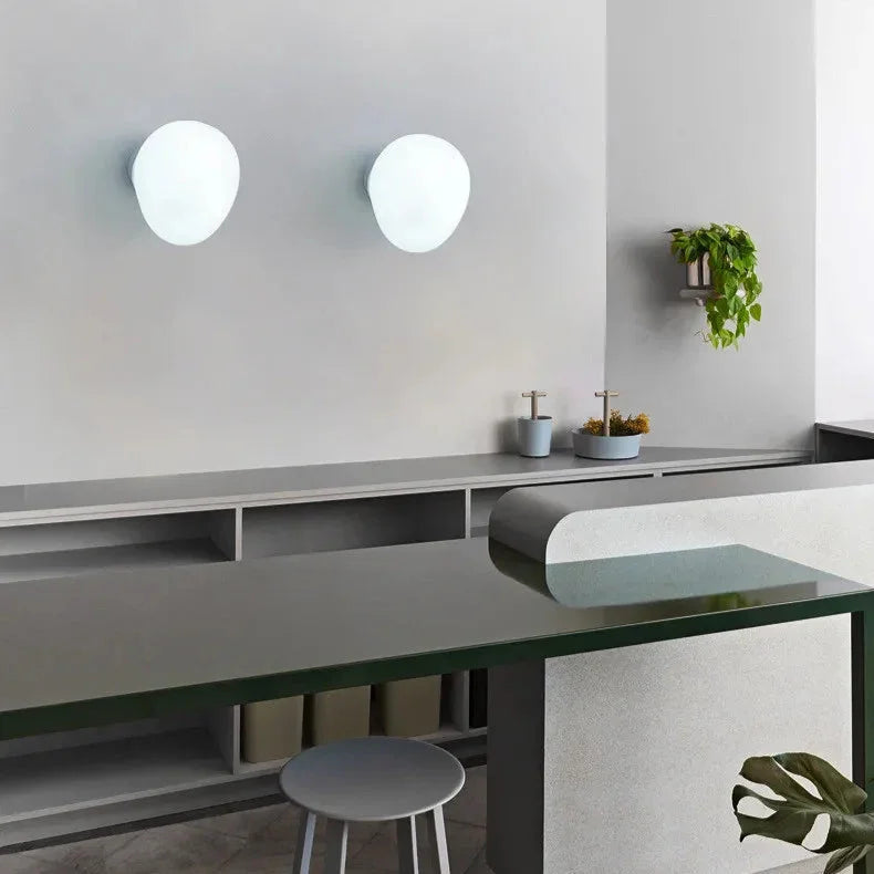 Wall Lamp | Metal Acrylic Minimalist Egg Shape Ambient Lighting Fixture - Image 5