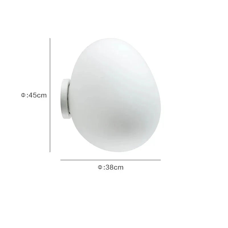 Wall Lamp | Metal Acrylic Minimalist Egg Shape Ambient Lighting Fixture - Image 6