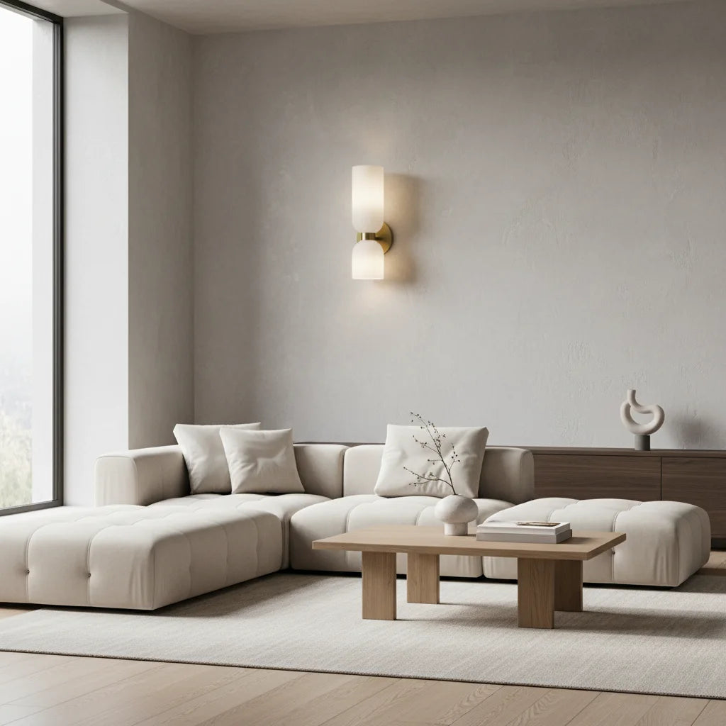 Wall Lamp | Modern Glass Dual Shade LED Accent Fixture