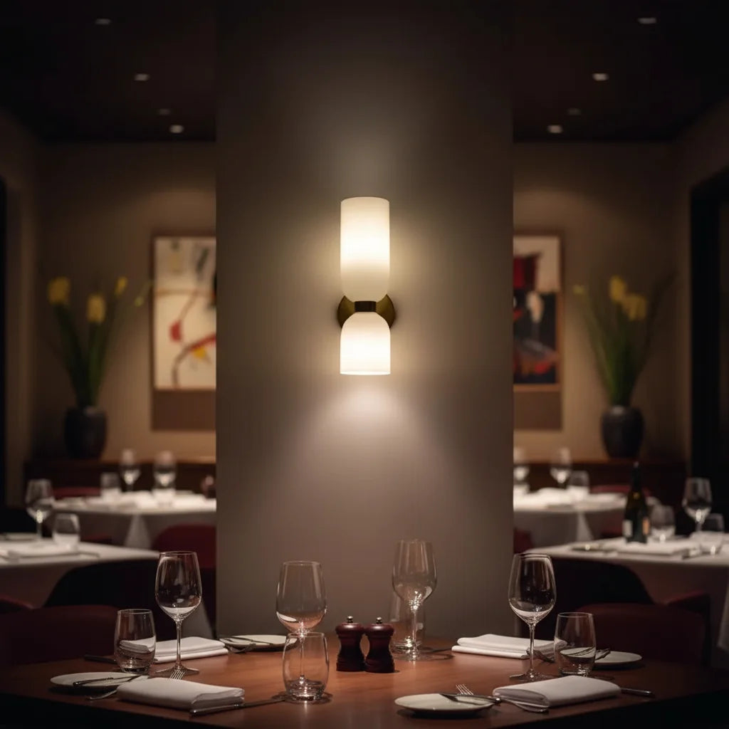 Wall Lamp | Modern Glass Dual Shade LED Accent Fixture