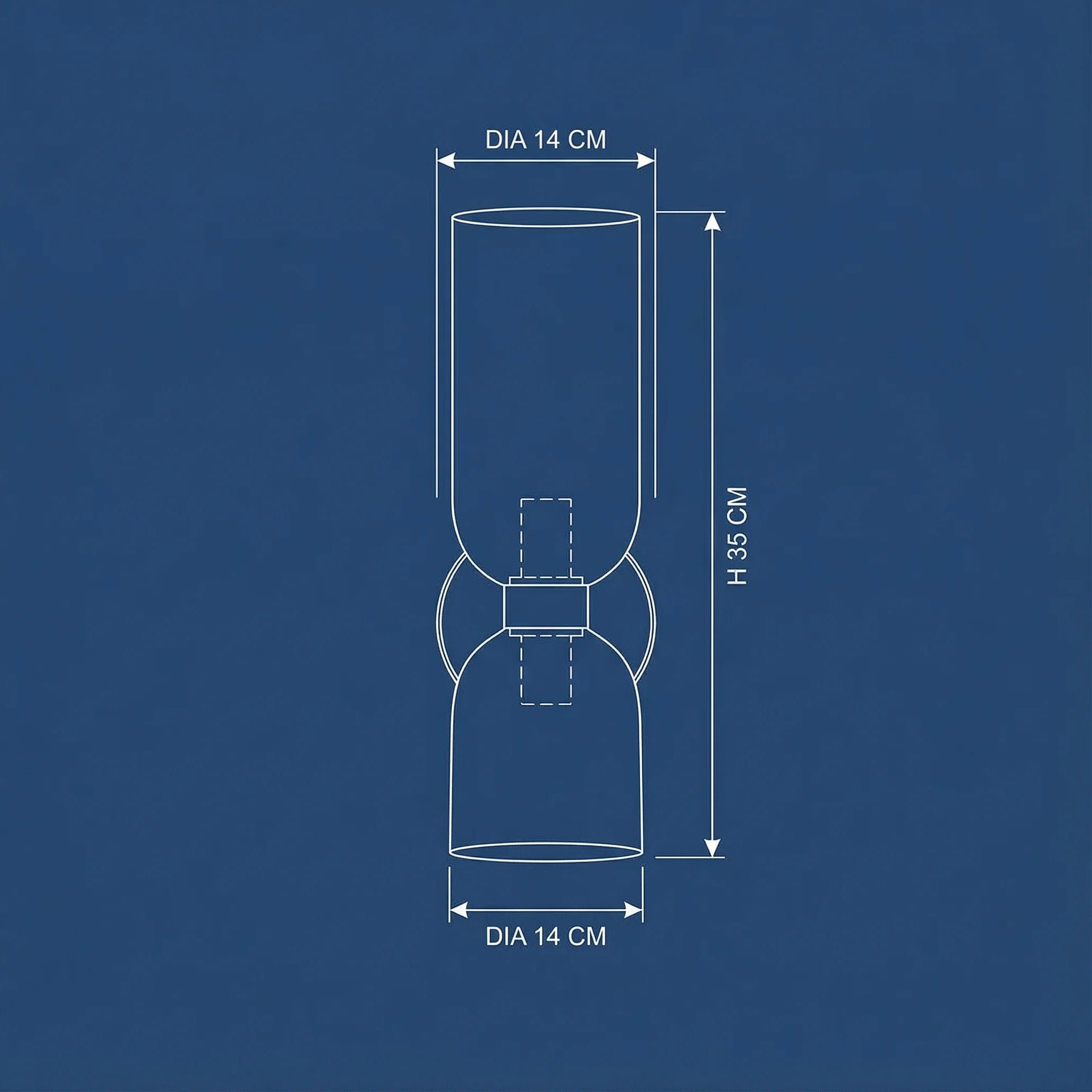 Wall Lamp | Modern Glass Dual Shade LED Accent Fixture