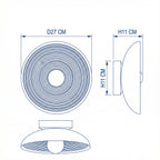 Wall Lamp | Modern Resin Frosted Glass Up-Down LED Fixture