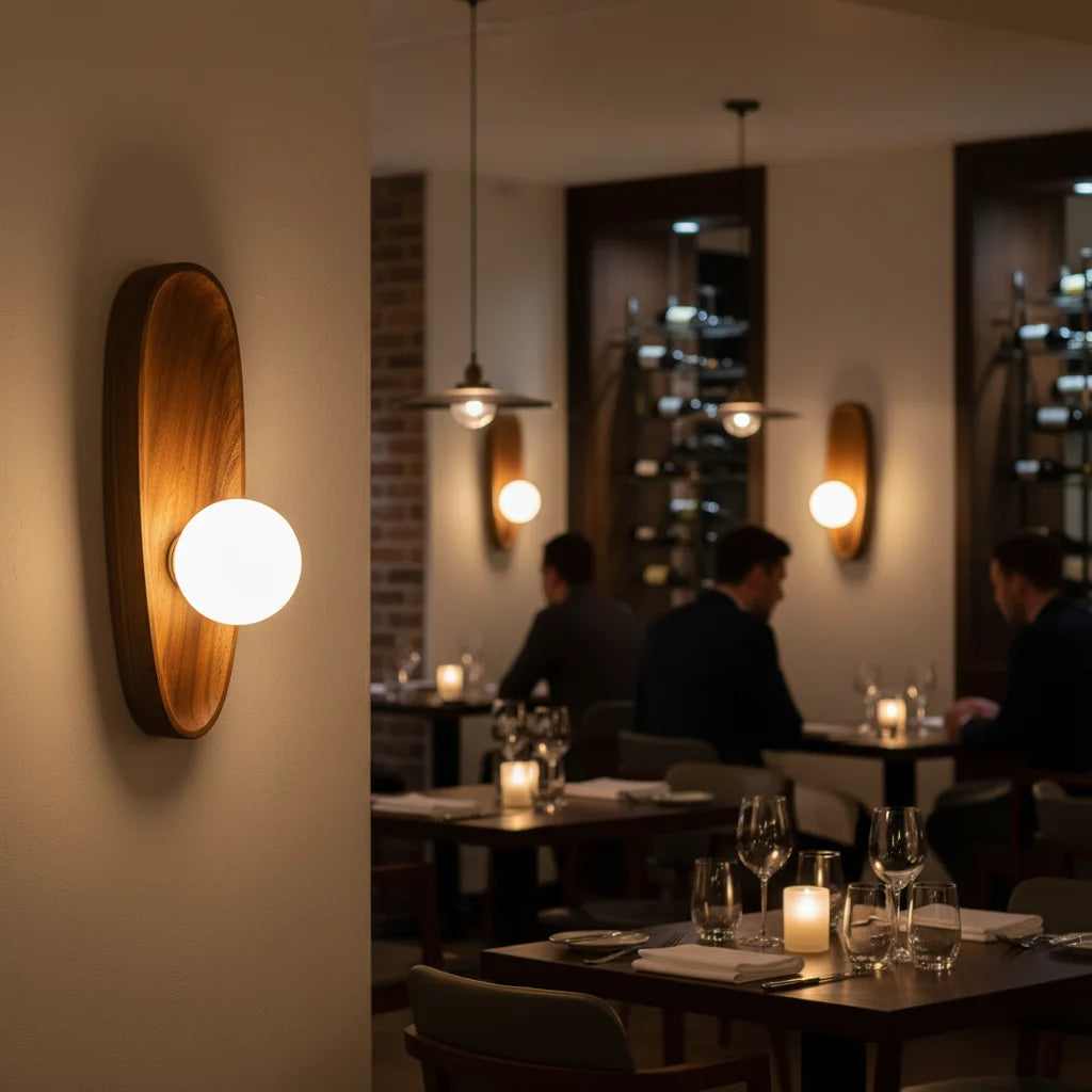 Wall Lamp | Natural Wood Contemporary Accent Lighting Fixture