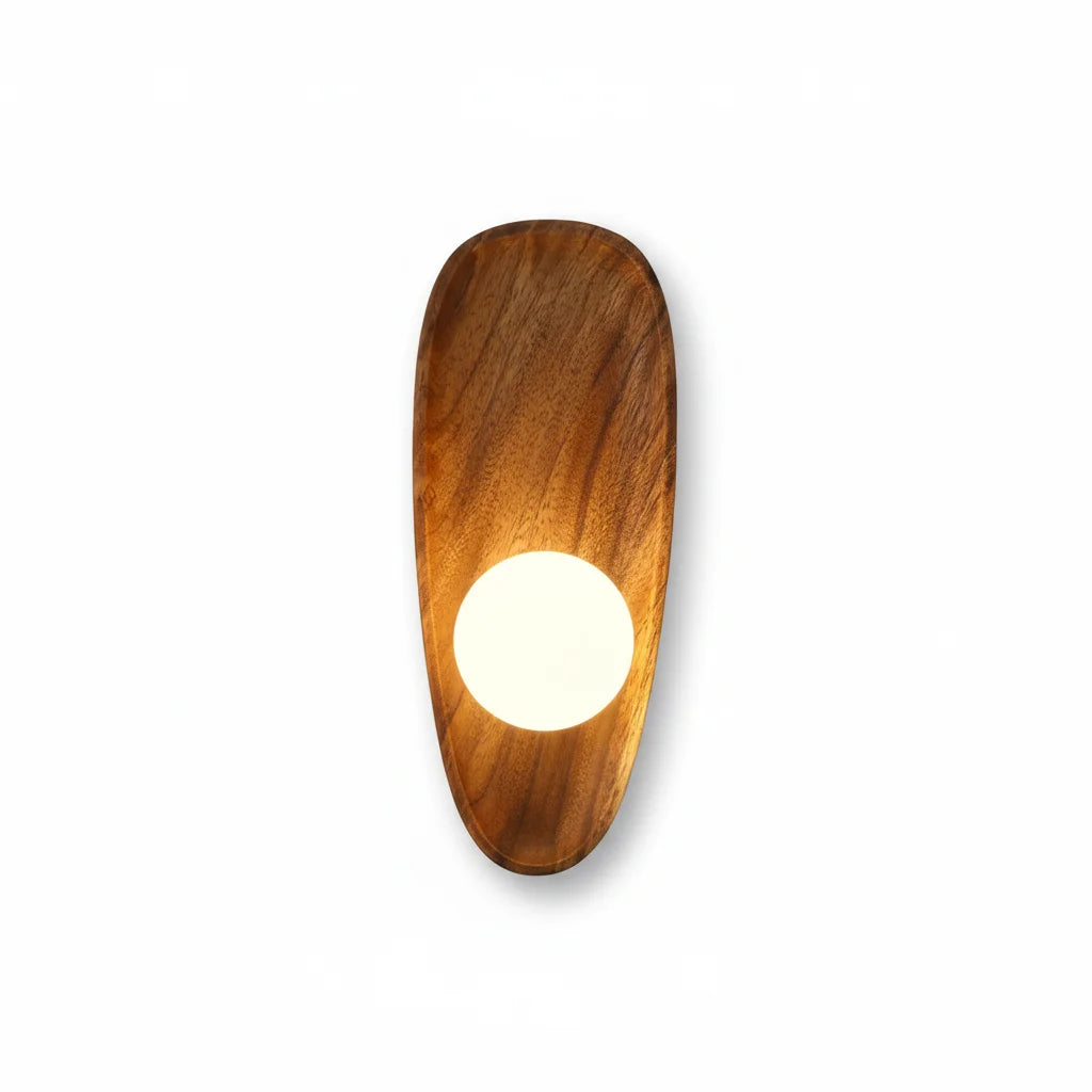 Wall Lamp | Natural Wood Contemporary Accent Lighting Fixture