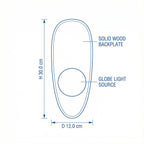 Wall Lamp | Natural Wood Contemporary Accent Lighting Fixture