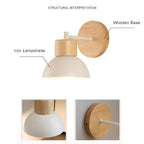 Wall Light | Nordic Wood Iron Japandi Minimalist LED Fixture - Image 16