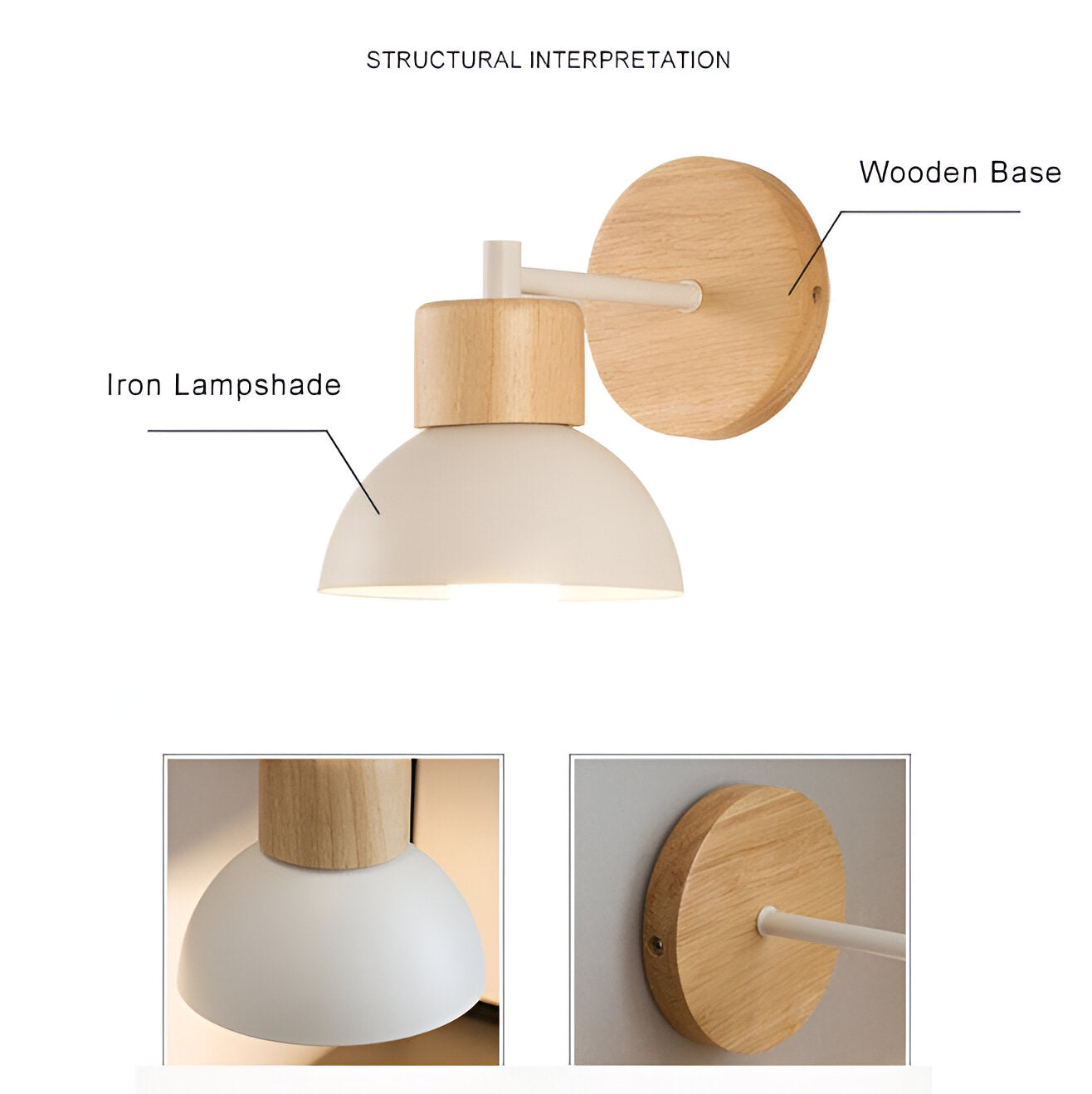 Wall Light | Nordic Wood Iron Japandi Minimalist LED Fixture - Image 16