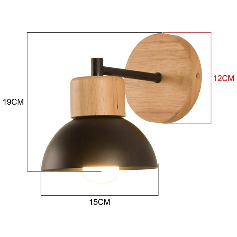 Wall Light | Nordic Wood Iron Japandi Minimalist LED Fixture - Image 17