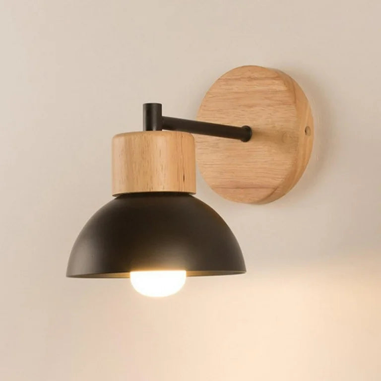 Wall Light | Nordic Wood Iron Japandi Minimalist LED Fixture - Image 3