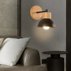 Wall Light | Nordic Wood Iron Japandi Minimalist LED Fixture - Image 5
