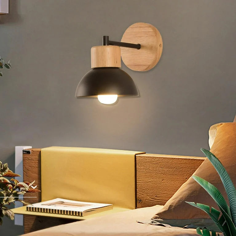 Wall Light | Nordic Wood Iron Japandi Minimalist LED Fixture - Image 7