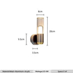 Wall Sconce | Aluminum Acrylic Up-and-Down Modern LED Lighting Fixture - Image 7