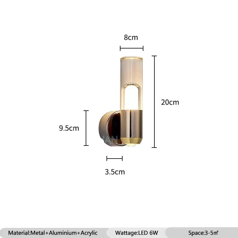 Wall Sconce | Aluminum Acrylic Up-and-Down Modern LED Lighting Fixture - Image 7
