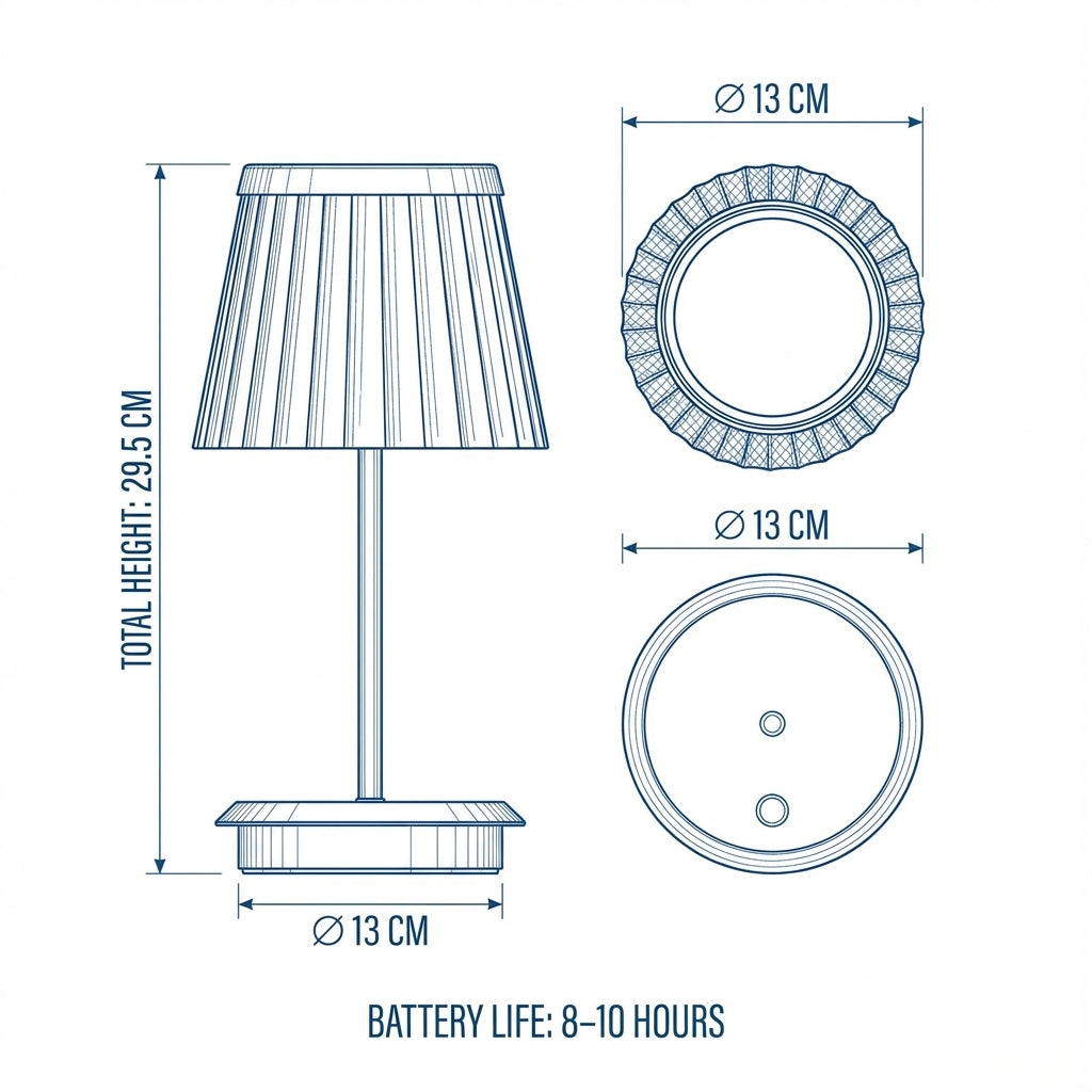 Norix Wireless Table Lamp – Adjustable LED Design